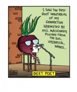 Cartoon about beet poetry
